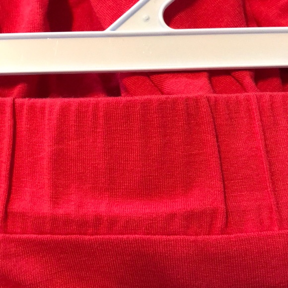 HERSHE RED DOUBLE RUFFLE HEM SKIRT - Picture 4 of 6